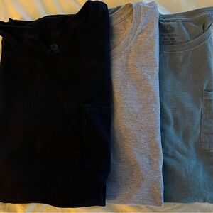 Fruit of the Loom Men's T-Shirt Trio - Black, Gray, and Green